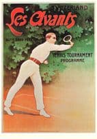 Les Avants Switzerland Tennis in 1925 Office Of Tourism Swiss Poster Postcard