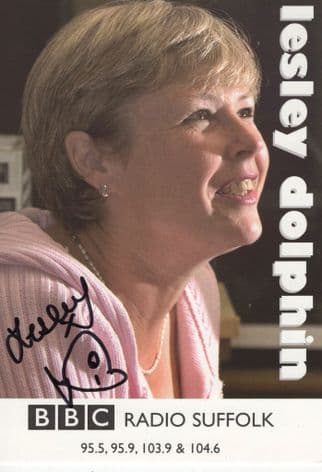 Lesley Dolphin BBC Radio Suffolk Hand Signed Cast Card Photo