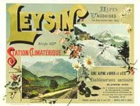 Leysin Station Climaterique Swiss Alps Hotel 1902 Poster Postcard