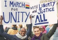 LGBT Gay Rights Unity Liberty Justice March Protest Postcard