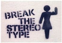 LGBT Transgender Non Binary Girl With Muscles Street Art Graffiti Postcard