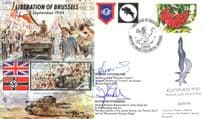 Liberation Of Brussels Andree Antoine MULTI WW2 Hand Signed FDC