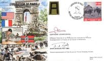 Liberation Of Paris RAF Escaping Society Jean Jacques Piot WW2 Hand Signed FDC