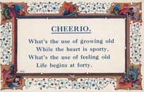 Life Begins At Forty Growing Old Proverb Famous Saying Postcard