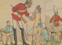 Life Guards 1880 A Divided Duty Shakespeare Military Painting Postcard