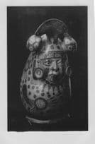 Lima Peru Chile Museo Nacional Antique Helmet Sculpture Old RPC Postcard