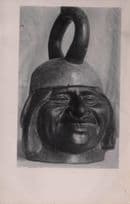 Lima Peru Chile Museo Nacional Old Helmet Sculpture Real Photo Postcard