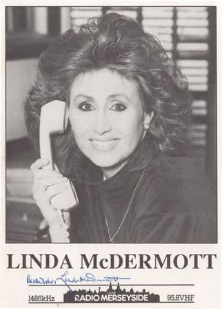 Linda McDermott BBC Radio & Merseyside Large Hand Signed Photo