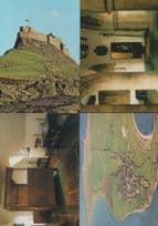Lindisfarne Castle Aerial View Entrance Hall Gardens Bedroom 4x Mint Postcard s