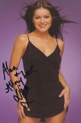 Lisa Kay Hollyoaks Hand Sign Official Double Sided Pictures Rare Cast Card Photo