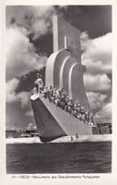 Lisboa Monumento Aos Descobrimentos Portugueses Real Photo Postcard