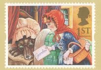 Little Red Riding Hood & The Big Bad Wolf RMPQ Rare Stamp Postcard