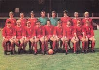 Liverpool Football Club Team Full Squad Vintage Postcard