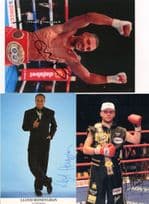 Lloyd Honeyghan Boxing 3x Hand Signed Photo Bundle Please Read
