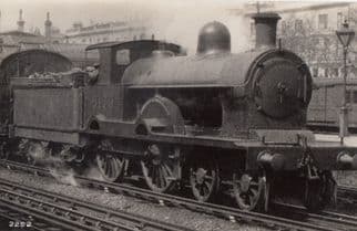 LNWR Alfred The Great 4-4-0 Precursor Class Train Kenington Olympia Station RPC Postcard