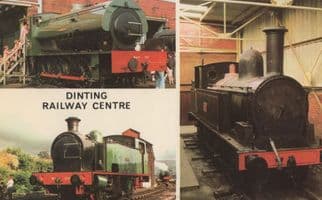 LNWR Warrington Train at Dinting Railway Centre 1970s Postcard
