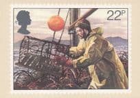 Lobster Potting Fishing Boat Shop Fisherman Painting Royal Mail Postcard