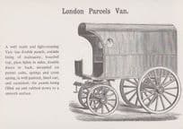 London Mahogony Parcels Van Postcard