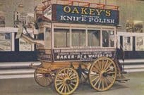 London Marleybone Station Shoe Polish Knife Hudsons Soap Advertising Postcard
