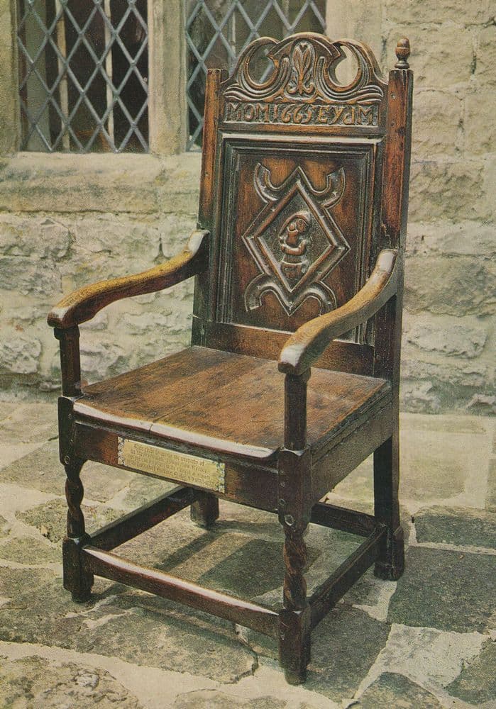 London Plague Mompesson Rector Chair Eyam Rectory Postcard