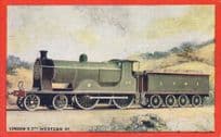 London & South Western Railway LSWR 4-4-0 Small Boiler Train Postcard