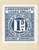 Londonderry & Lough Swilly Railway Company Parcel Stamp Fee Postcard