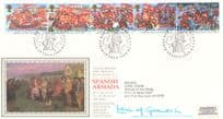 Lord Lewin Admiral Spanish Armada Hand Signed 1988 FDC