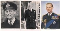 Lord Mountbatten Duke Of Edinburgh 3x Royal Valentine Vintage RPC Postcard s