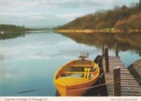 Lough Erne Irish Yellow Sailing Boat Moored Postcard
