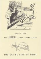 Lovers Leap Fireside Dance Derby Shell Petrol Map Comic Postcard