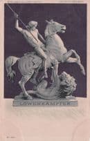 Lowenkampfer Par Wolff German War Horse Statue Old Postcard