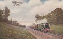 LSW Railway Paddlebox No.443 4-6-0 Train Rail Postcard