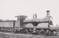 LSWR 0-4-2 No 628 Mixed Traffic Engine Train RPC Postcard