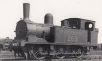LSWR Railway Class 0-6-0T no 265 At Eastleigh Station Hampshire Train Photo