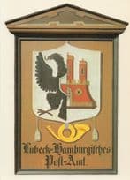 Lubeck Hamburg Old 1850 Pillar Post Box Bergedorf German Postcard