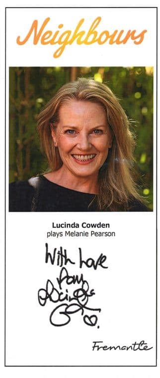 Lucinda Cowden as Melanie Pearson Neighbours Signed Photo