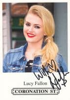 Lucy Fallon Coronation Street Hand Signed ITV Cast Card Photo