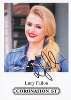 Lucy Fallon Coronation Street RARE ALT Hand Signed Cast Card Photo