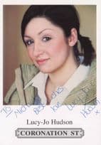 Lucy-Jo Hudson Coronation Street Hand Signed Cast Card Photo