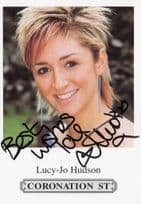 Lucy-Jo Hudson Coronation Street Rare Hand Signed Cast Card Photo