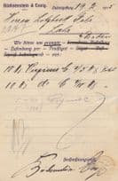 Ludwigsburg Grocery Kolonialwaren WW1 German Receipt Postcard