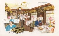 Lunch Is Served on Bournemouth Belle Train Buffet Postcard