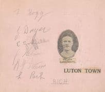 Luton Town Football Club Antique 9x 1930s Hand Signed Autograph s