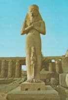 Luxor Statue Of Phrao Pineturn Cairo Egypt Rare Egyptian Postcard