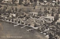 Luzern Strand Restaurant Hermitage Switzerland RPC Postcard