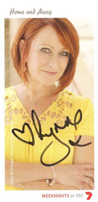 Lynne McGranger as Irene Roberts Home & Away Hand Signed Cast Photo