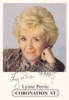 Lynne Perrie as Ivy Coronation Street Hand Signed Cast Card Photo