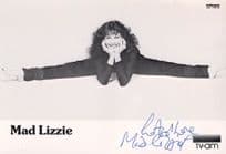 Mad Lizzie Webb TV AM Hand Signed Cast Card Photo