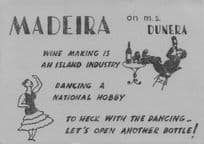 Madeira MS Dunera Dancing Drinking Portugal Rare Postcard
