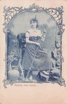Madeira Native Costume Portugal Glamour Lady Antique Postcard